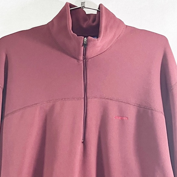 Patagonia Burgundy 1/2 Zip Pullover Size Large - Picture 3 of 8